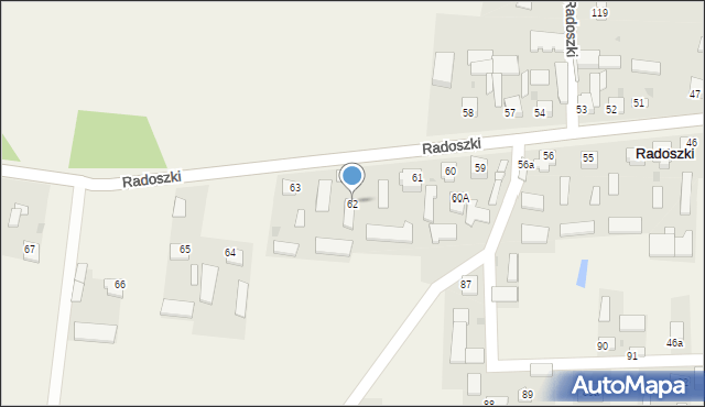 Radoszki, Radoszki, 62, mapa Radoszki