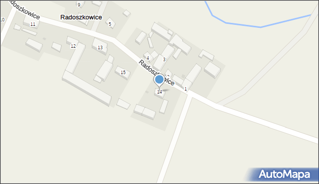 Radoszkowice, Radoszkowice, 14, mapa Radoszkowice