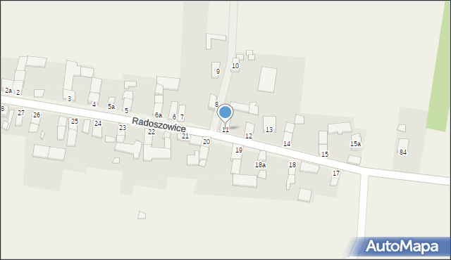 Radoszowice, Radoszowice, 11, mapa Radoszowice