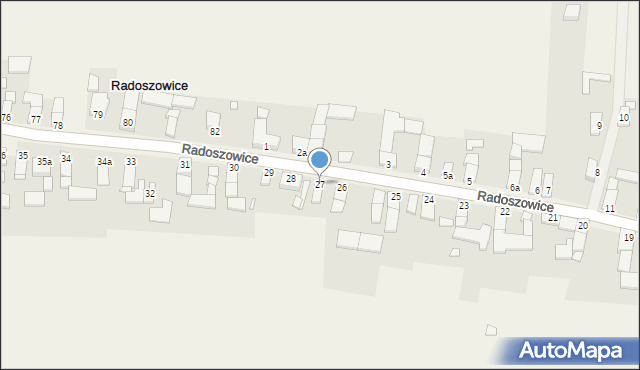 Radoszowice, Radoszowice, 27, mapa Radoszowice