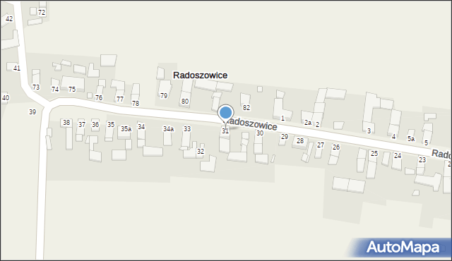 Radoszowice, Radoszowice, 31, mapa Radoszowice