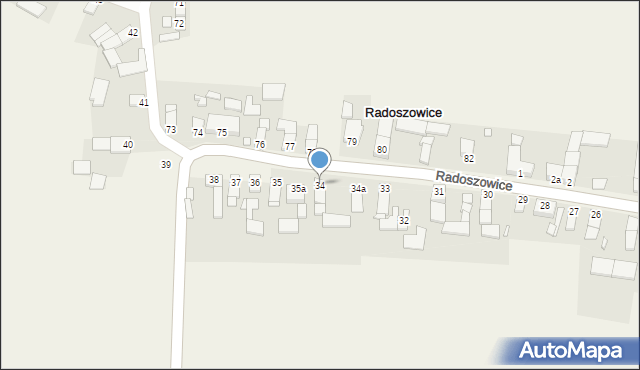 Radoszowice, Radoszowice, 34, mapa Radoszowice