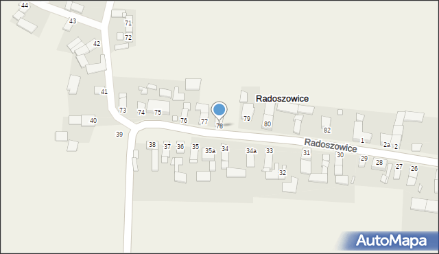 Radoszowice, Radoszowice, 78, mapa Radoszowice