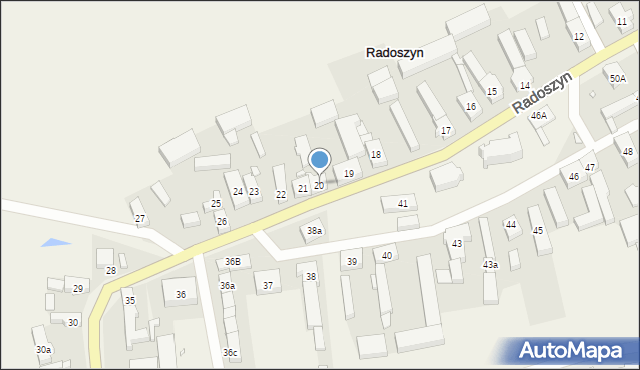 Radoszyn, Radoszyn, 20, mapa Radoszyn