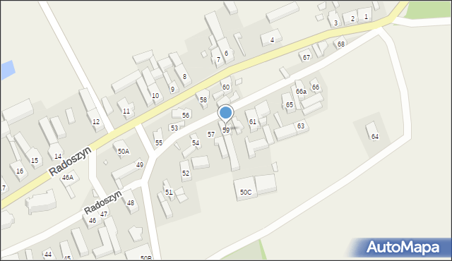 Radoszyn, Radoszyn, 59, mapa Radoszyn