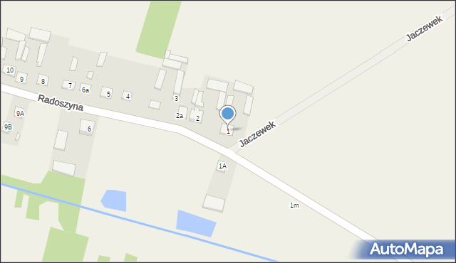 Radoszyna, Radoszyna, 1, mapa Radoszyna