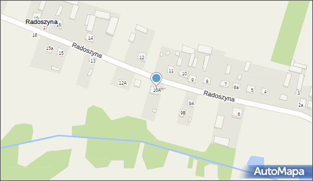 Radoszyna, Radoszyna, 10A, mapa Radoszyna