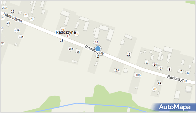 Radoszyna, Radoszyna, 13, mapa Radoszyna