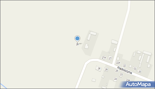 Radoszyna, Radoszyna, 29, mapa Radoszyna