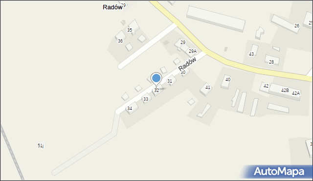 Radów, Radów, 32, mapa Radów