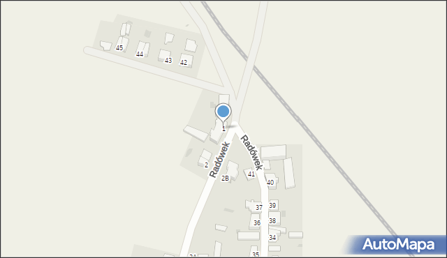 Radówek, Radówek, 1, mapa Radówek