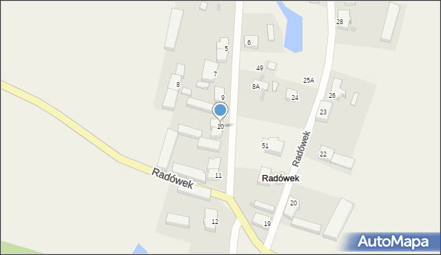 Radówek, Radówek, 10, mapa Radówek