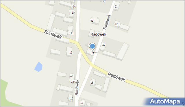Radówek, Radówek, 19, mapa Radówek