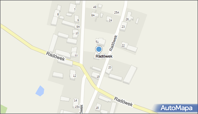 Radówek, Radówek, 21, mapa Radówek