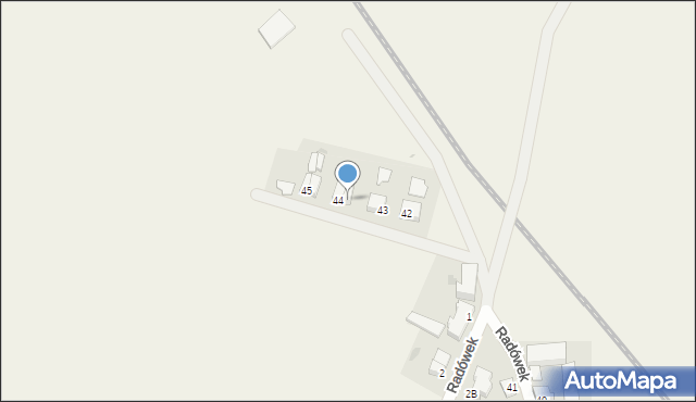 Radówek, Radówek, 44a, mapa Radówek