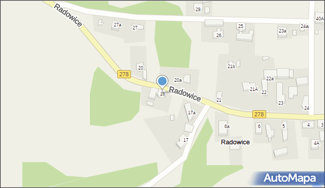 Radowice, Radowice, 18, mapa Radowice
