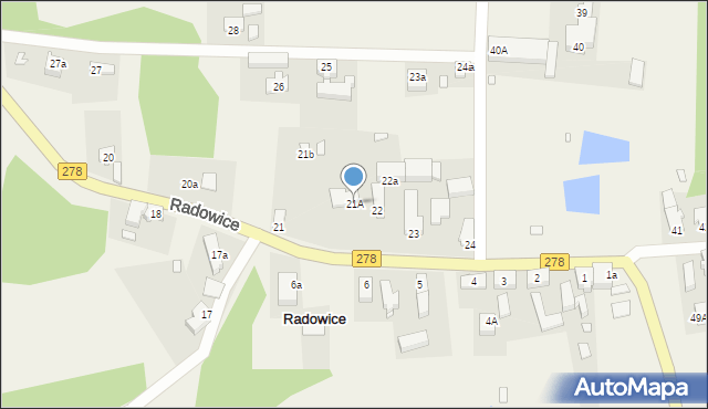 Radowice, Radowice, 21A, mapa Radowice