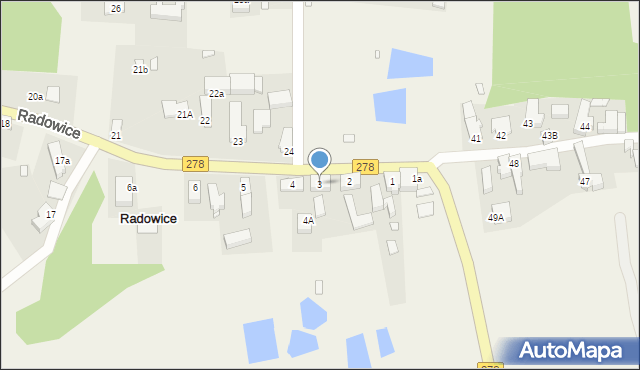 Radowice, Radowice, 3, mapa Radowice