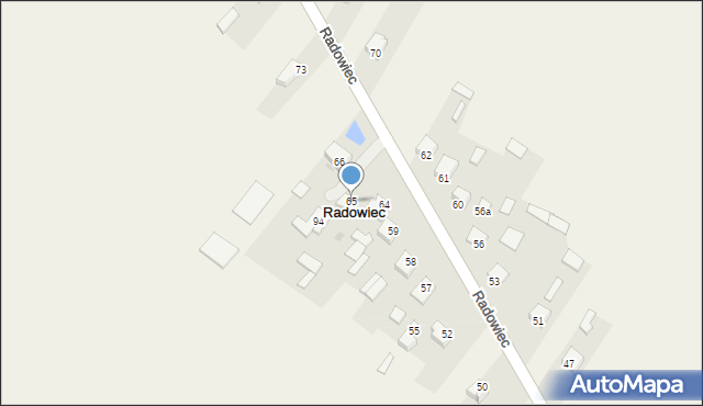 Radowiec, Radowiec, 65, mapa Radowiec