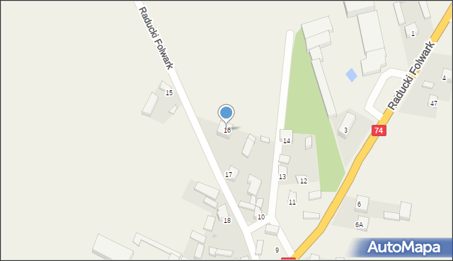 Raducki Folwark, Raducki Folwark, 16, mapa Raducki Folwark