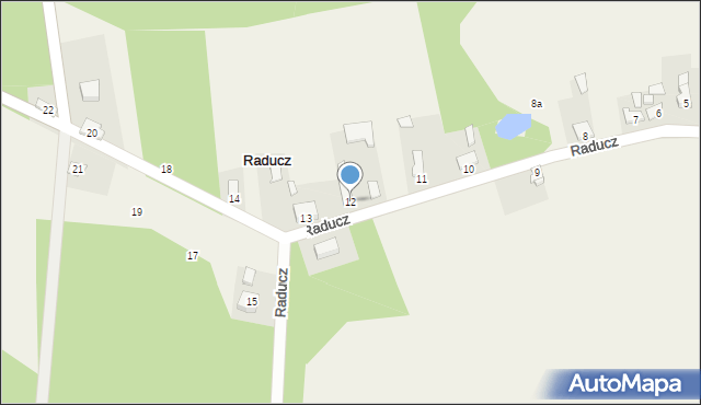 Raducz, Raducz, 12, mapa Raducz