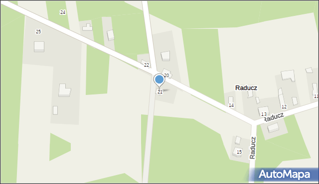 Raducz, Raducz, 21, mapa Raducz