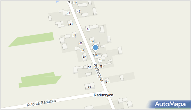 Raduczyce, Raduczyce, 50a, mapa Raduczyce