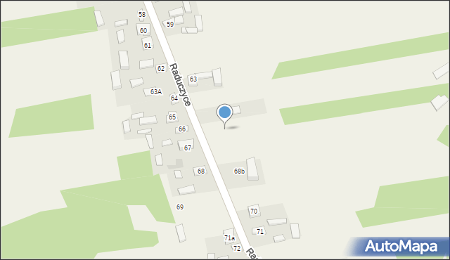 Raduczyce, Raduczyce, 66a, mapa Raduczyce