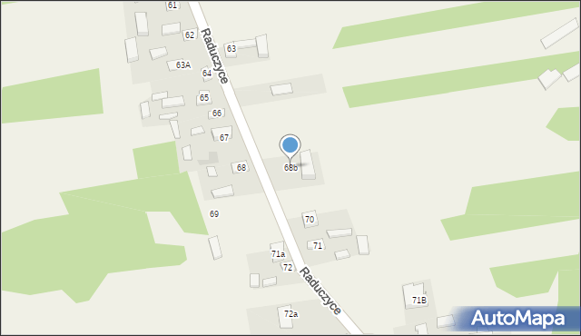 Raduczyce, Raduczyce, 68b, mapa Raduczyce