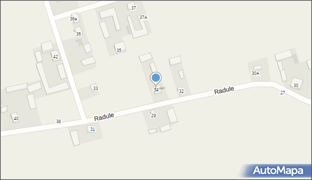 Radule, Radule, 34, mapa Radule
