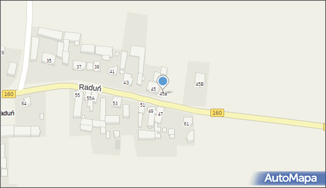 Raduń, Raduń, 45a, mapa Raduń