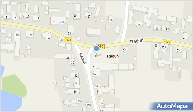 Raduń, Raduń, 62, mapa Raduń