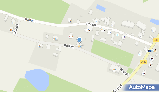 Raduń, Raduń, 11, mapa Raduń