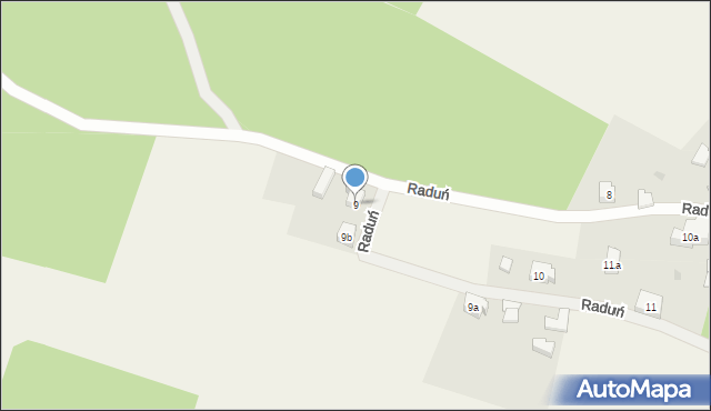 Raduń, Raduń, 9, mapa Raduń