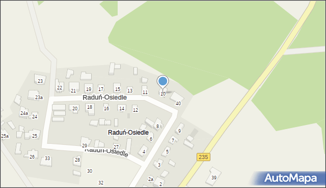 Raduń-Osiedle, Raduń-Osiedle, 10, mapa Raduń-Osiedle