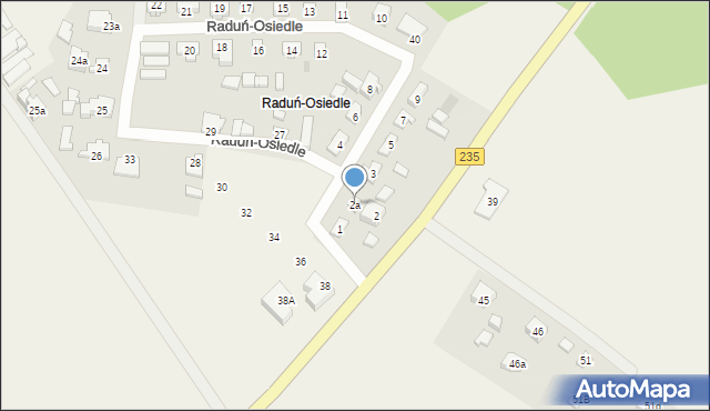 Raduń-Osiedle, Raduń-Osiedle, 2a, mapa Raduń-Osiedle