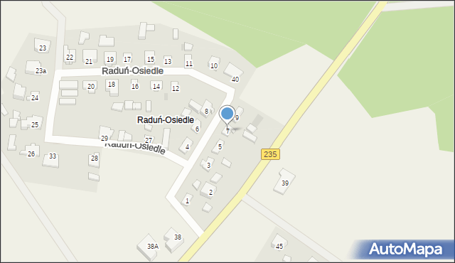 Raduń-Osiedle, Raduń-Osiedle, 7, mapa Raduń-Osiedle