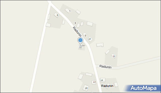 Radunin, Radunin, 12, mapa Radunin