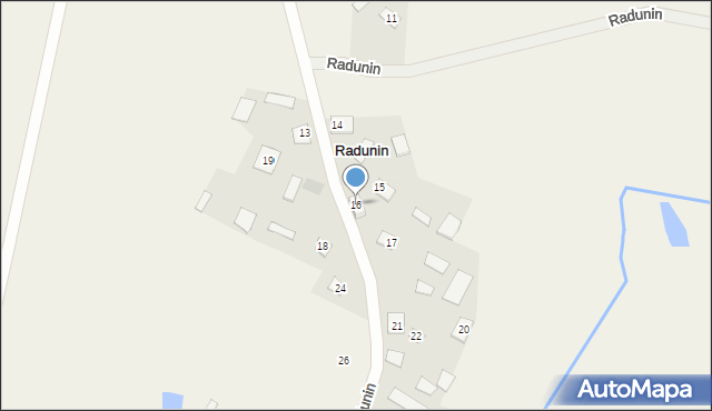 Radunin, Radunin, 16, mapa Radunin