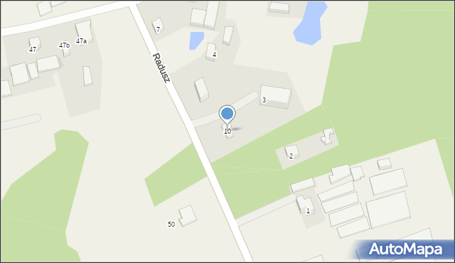 Radusz, Radusz, 10, mapa Radusz