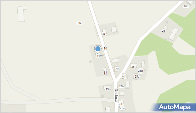 Radusz, Radusz, 33, mapa Radusz
