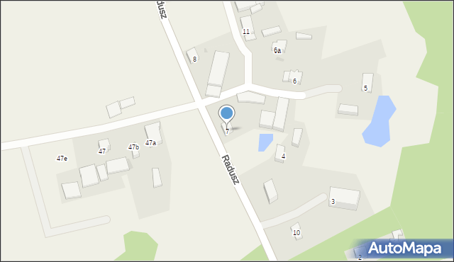 Radusz, Radusz, 7, mapa Radusz