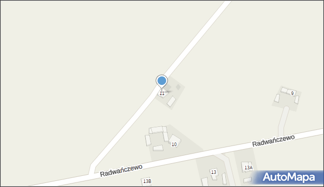 Radwańczewo, Radwańczewo, 11, mapa Radwańczewo