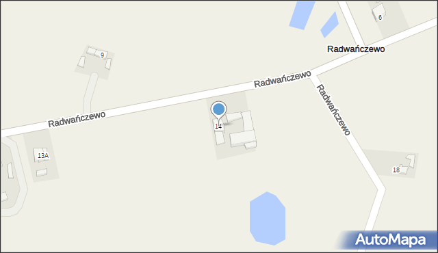 Radwańczewo, Radwańczewo, 14, mapa Radwańczewo