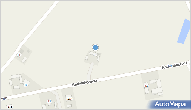 Radwańczewo, Radwańczewo, 9, mapa Radwańczewo