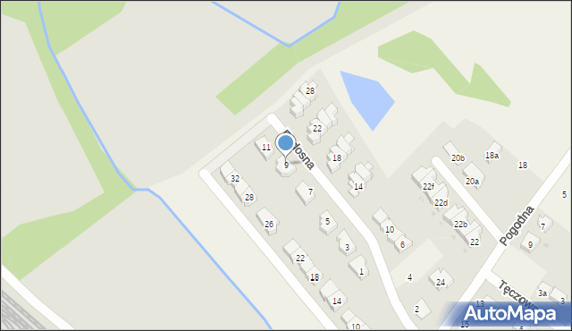 Radwanice, Radosna, 9, mapa Radwanice