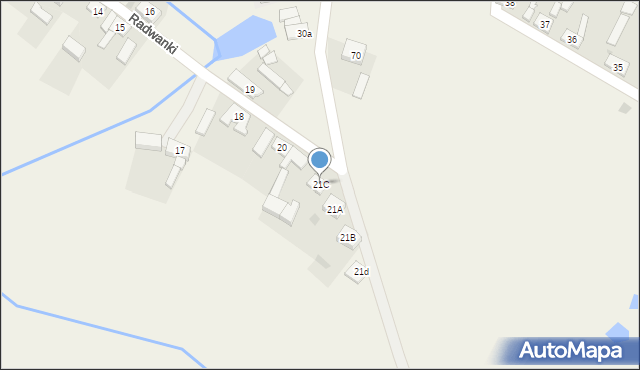 Radwanki, Radwanki, 21C, mapa Radwanki