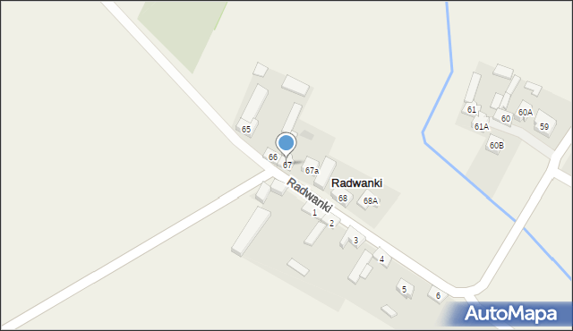 Radwanki, Radwanki, 67, mapa Radwanki
