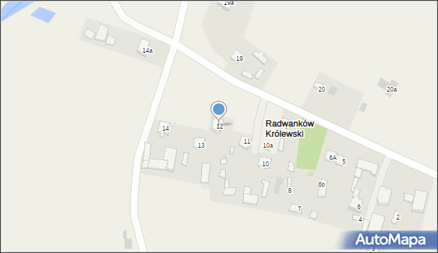 Radwanków Królewski, Radwanków Królewski, 12, mapa Radwanków Królewski