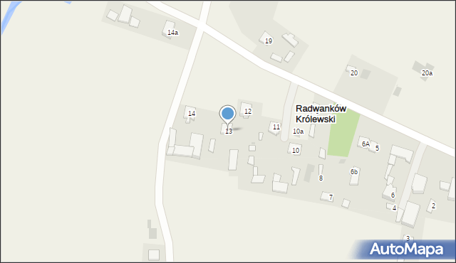 Radwanków Królewski, Radwanków Królewski, 13, mapa Radwanków Królewski